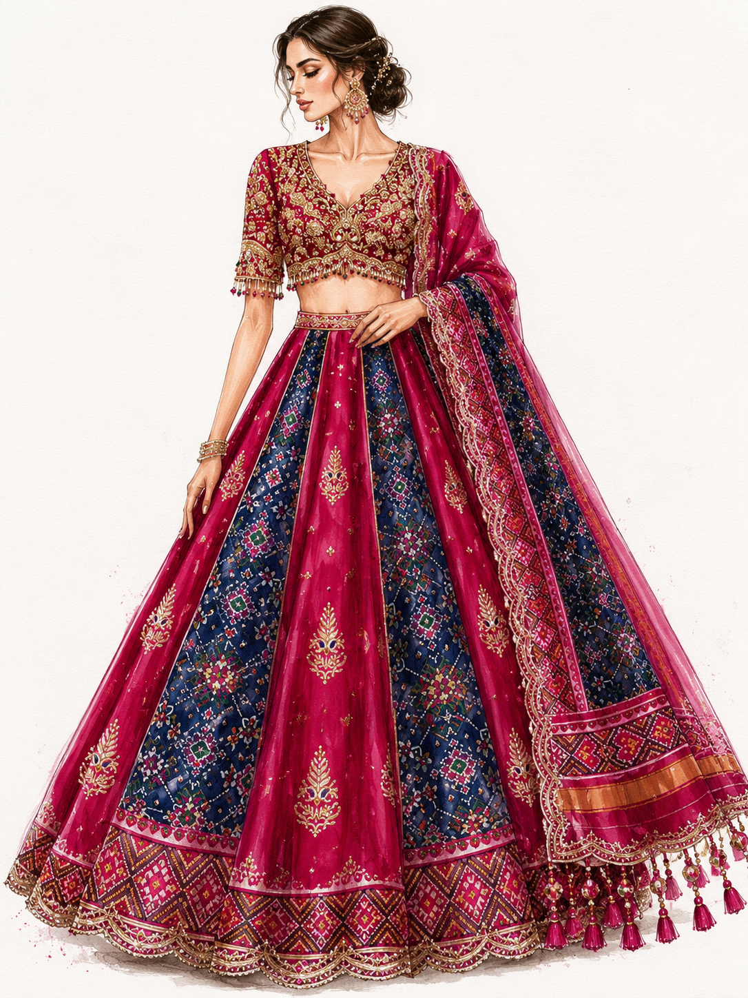 Raat Rani bridal concept illustration from Surbhi’s saved archive